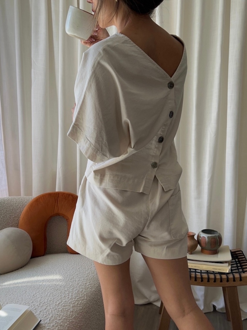 gracemade Button Back Jordan Reversible Top